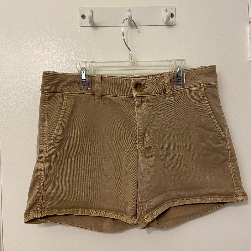 American Eagle Midi Chino Shorts - Khaki - Size 8